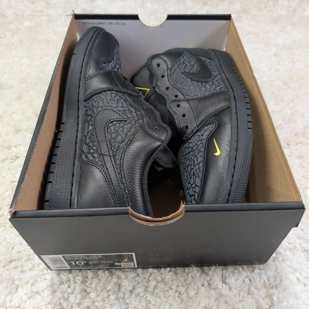 Air Jordan 1 Low Black Elephant Sz 10.5 - Picture 7 of 7